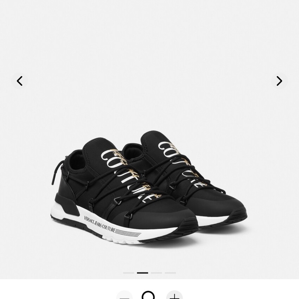 Versace Jeans Collection Black and Gold Sneakers